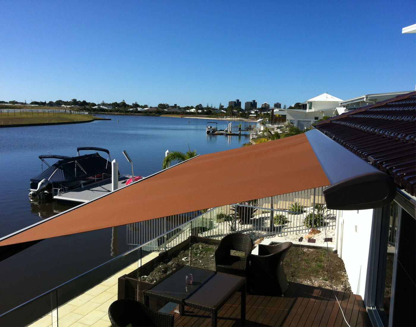 Folding arm awnings awnings sunshine coast